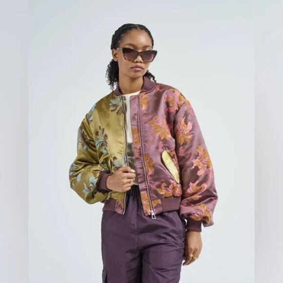 Alemais Adriana Jacquard Bomber Jacket US6 NWT